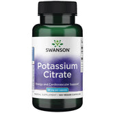 Swanson Potassium Citrate bottle with capsules for daily electrolyte support.
