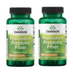 Swanson Prebiotic + Probiotic Fiber bottle for digestive balance