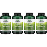 Swanson Saw Palmetto bottle with capsules for daily prostate health support.