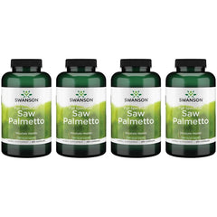Swanson Saw Palmetto bottle with capsules for daily prostate health support.