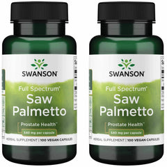 Swanson Saw Palmetto capsules in bottle front promote urinary health and daily balance.