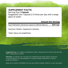 Swanson Saw Palmetto three-pack box highlighting convenient supply