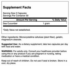 Swanson Sea Cucumber capsules close-up highlighting portable joint support.