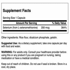 Swanson Semsc Selenium 200 mcg capsules ready for daily use.