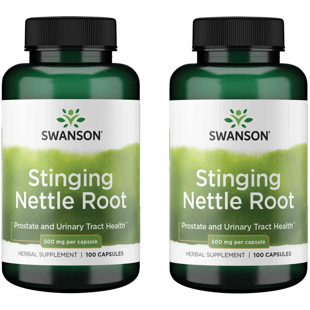Swanson Stinging Nettle Root bottle with capsules for daily wellness.