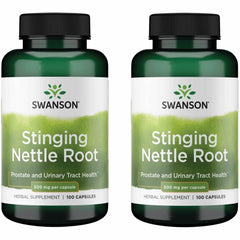 Swanson Stinging Nettle Root bottle with capsules for daily wellness.