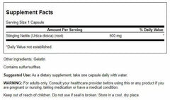 Swanson Stinging Nettle Root capsules for easy daily supplementation.