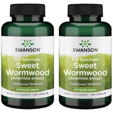 Swanson Sweet Wormwood bottle label highlighting GI health support
