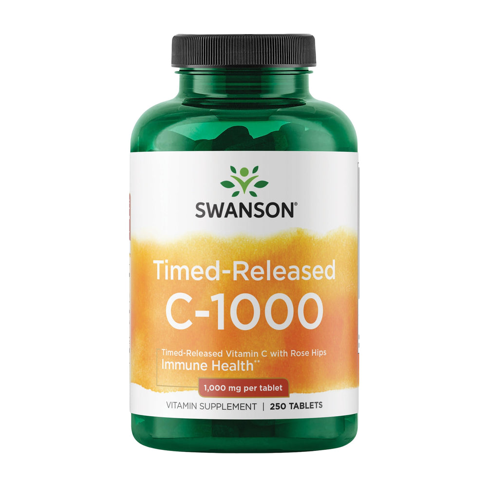 Swanson Timed-Release Vitamin C Rose HIPS bottle for daily antioxidant support