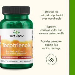 Swanson Tocotrienols bottle nutrition facts panel for ingredient transparency