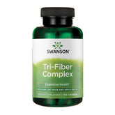 Swanson Tri-Fiber bottle front showing plant-based fiber blend for digestive support