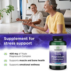 Back of Swanson Triple Magnesium Complex bottle shows ingredient transparency