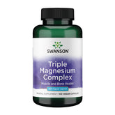 Swanson Triple Magnesium Complex bottle front view for everyday mineral support.