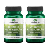 Swanson Ultimate Ashwagandha KSM-66 bottle front promotes a calm daily mood