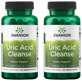 Swanson Uric Acid Cleanse bottle front shows 60 veggie capsules for daily support.