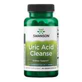 Swanson Uric Acid Cleanse bottle shown on a kitchen counter for daily kidney support