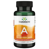 Swanson Vitamin A softgels bottle for easy daily wellness support.