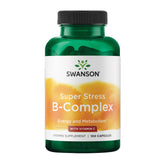 Swanson Vitamin B-Complex with Vitamin C bottle shown for daily energy support