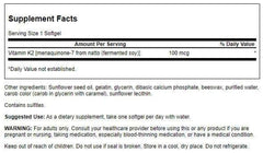 Swanson Vitamin K2 MK-7 softgels close-up, ready for daily use