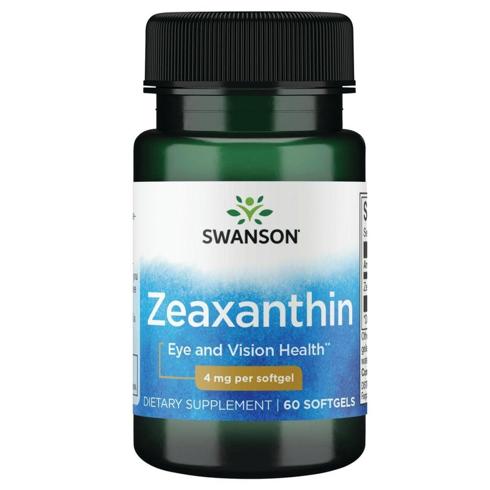 Swanson Zeaxanthin 4 mg softgels ready for daily eye support.