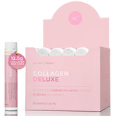 Swedish Collagen Deluxe bottle close-up showing high-dose marine collagen for skin and joints