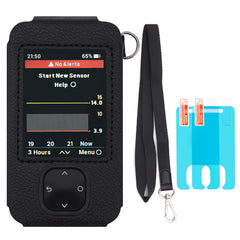 Swiatla Dexcom G7 leather case in black provides soft protection for the receiver