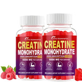 Swiss Bioenergetics Creatine Gummies bottle with raspberry flavor for daily energy support.
