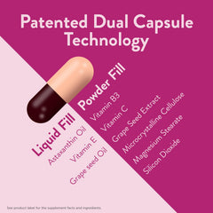 Vitamin C capsule visual suggesting collagen maintenance support