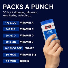 Closeup of Swisse Ultivite Mens tablets for daily energy and focus