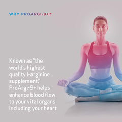 Synergy ProArgi-9 Plus ingredients label highlights key nutrients.