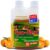 Synflex 1500mg liquid glucosamine–chondroitin bottle front for joint support.