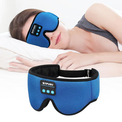 SYPVRY Bluetooth sleep mask with blackout eye area for deeper, undisturbed rest.