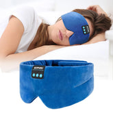 SYPVRY sleep mask with Bluetooth headphones worn on the head for wireless bedtime listening