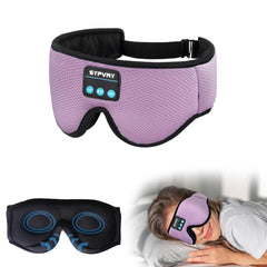 SYPVRY sleep mask Bluetooth headphones in purple with compact wireless design for bedtime listening.