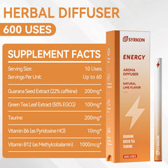 SYRKON plant energy formula close-up showing natural caffeine sources