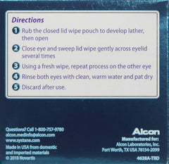 Systane Lid Wipes 30-count pack on a clean surface highlighting easy-to-use cleansing.