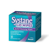 Systane Lid Wipes eyelid cleansing wipes close-up showing gentle texture for daily eye care.