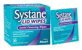 Systane Lid Wipes packaging and wipes for convenient eyelid cleansing on the go