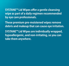 Systane Lid Wipes remove makeup safely while refreshing lids