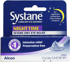 Systane Nighttime Eye Ointment application demonstrates safe, comfortable nightly lubrication