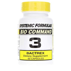 Systemic Formulas 3 BACTREX bottle on a clean surface, supporting daily balance