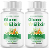 Syvor Gluco Elixir bottle 2-pack for easy daily supplementation.