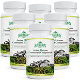 SZCZEKIN AHCC 1500mg bottle showing mushroom blend for immune support