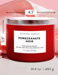 T&H Pomegranate Noir Vanilla warm glow in a cozy setting