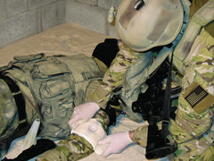 TacMed Solutions OLAES 4-inch removable occlusive sheet seals chest wounds when needed.