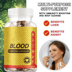 TAFUTY Blood Purifying Capsules capsules-dispensing scene highlights on-the-go convenience.