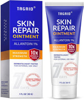 TAGRID Skin Repair Ointment 1oz bottle on table for fast relief.