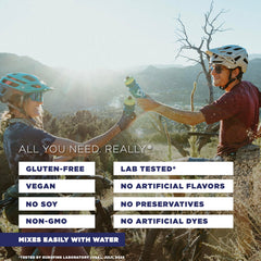 Tailwind Recovery Mix label highlights vegan, gluten-free, non-GMO ingredients.
