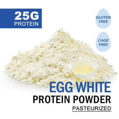 Talcufon egg white powder bottle and label showcasing protein quality and ingredients.