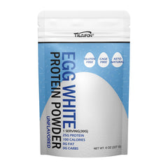 Talcufon egg white powder resealable bag ensuring long-lasting freshness.